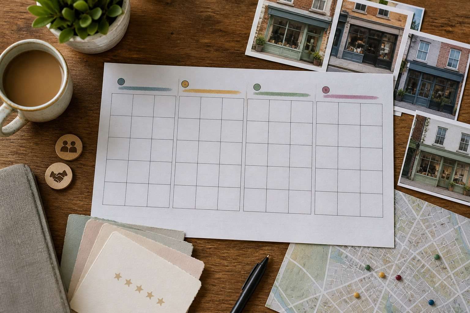 Plan mensual de marketing local con fotografías, reseñas y alianzas