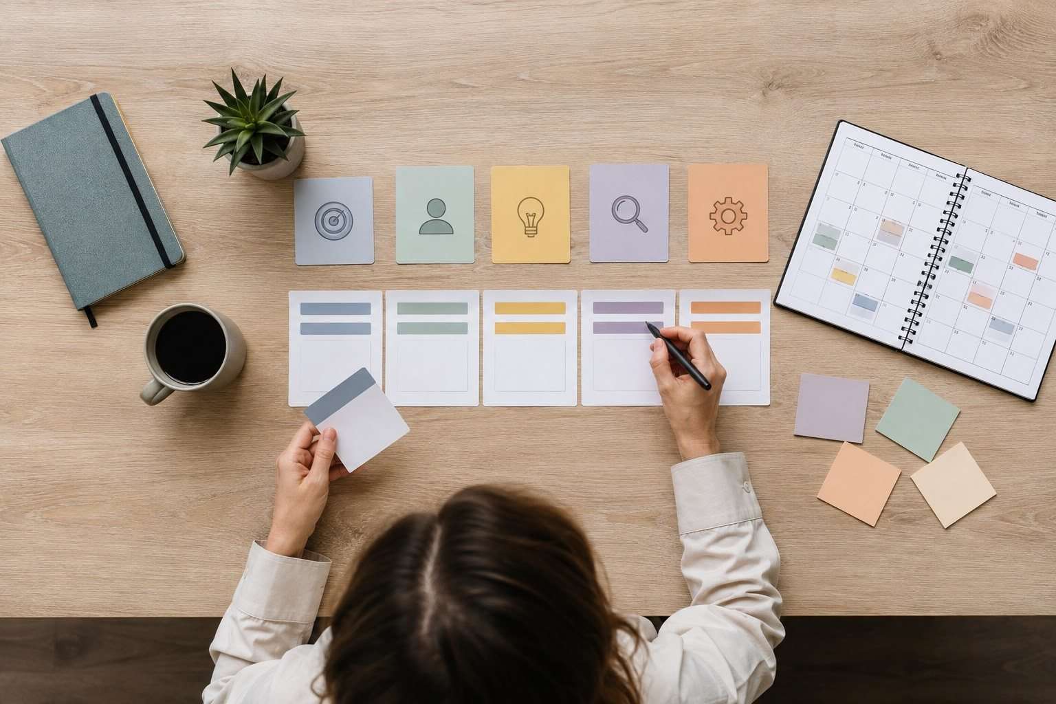 Materiales organizados para planificar un itinerario de formación en marketing